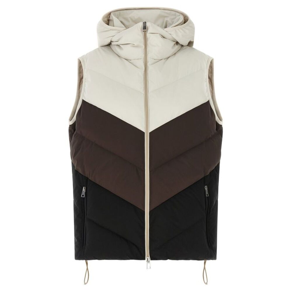 Kiton Women's Chevron Stitching Padded Vest